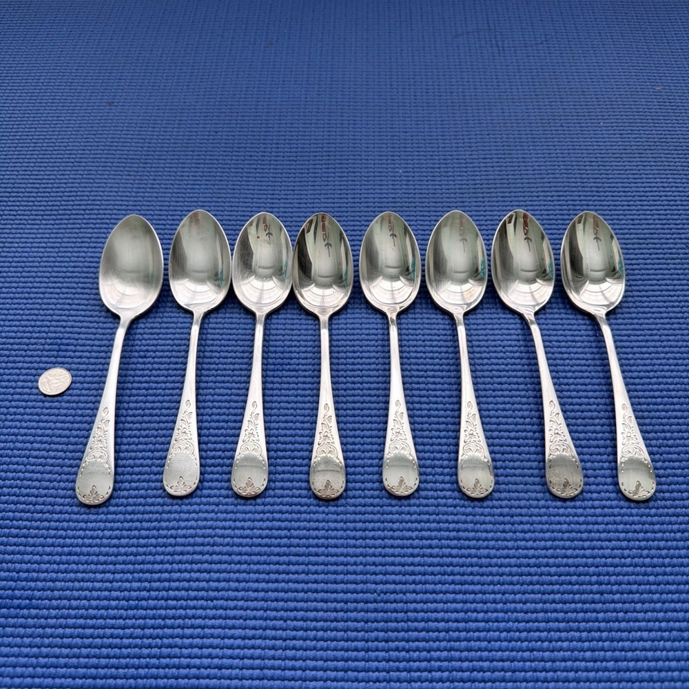 Vintage Birks Regency Plate pattern: Queen Mary- 8 Dinner Spoons 7"